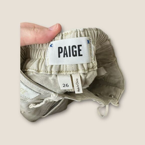 Paige Christy Shorts Tan Size 26 Drawstring Waist - Picture 11 of 13